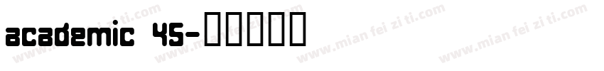 academic 45字体转换